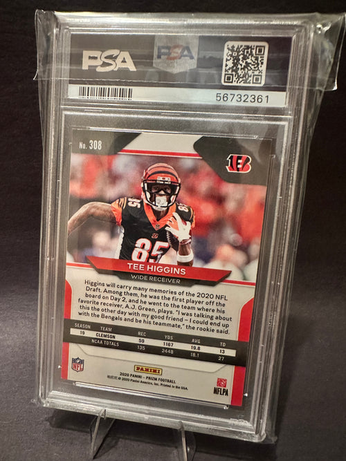 2020 Panini Prizm Tee Higgins Rookie PSA 9