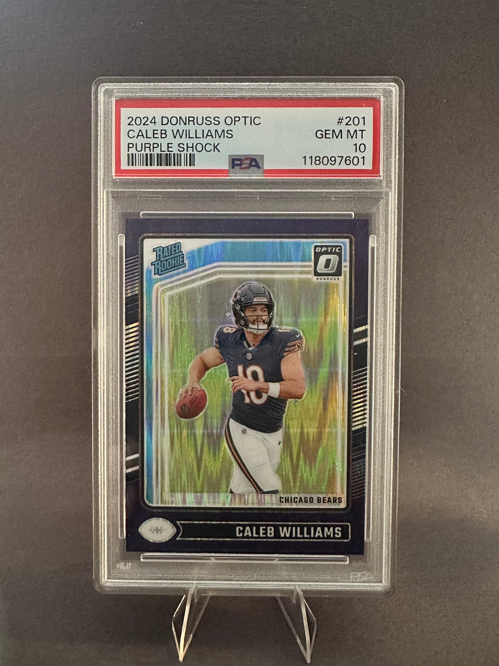Caleb Williams Purple Shock PSA 10!