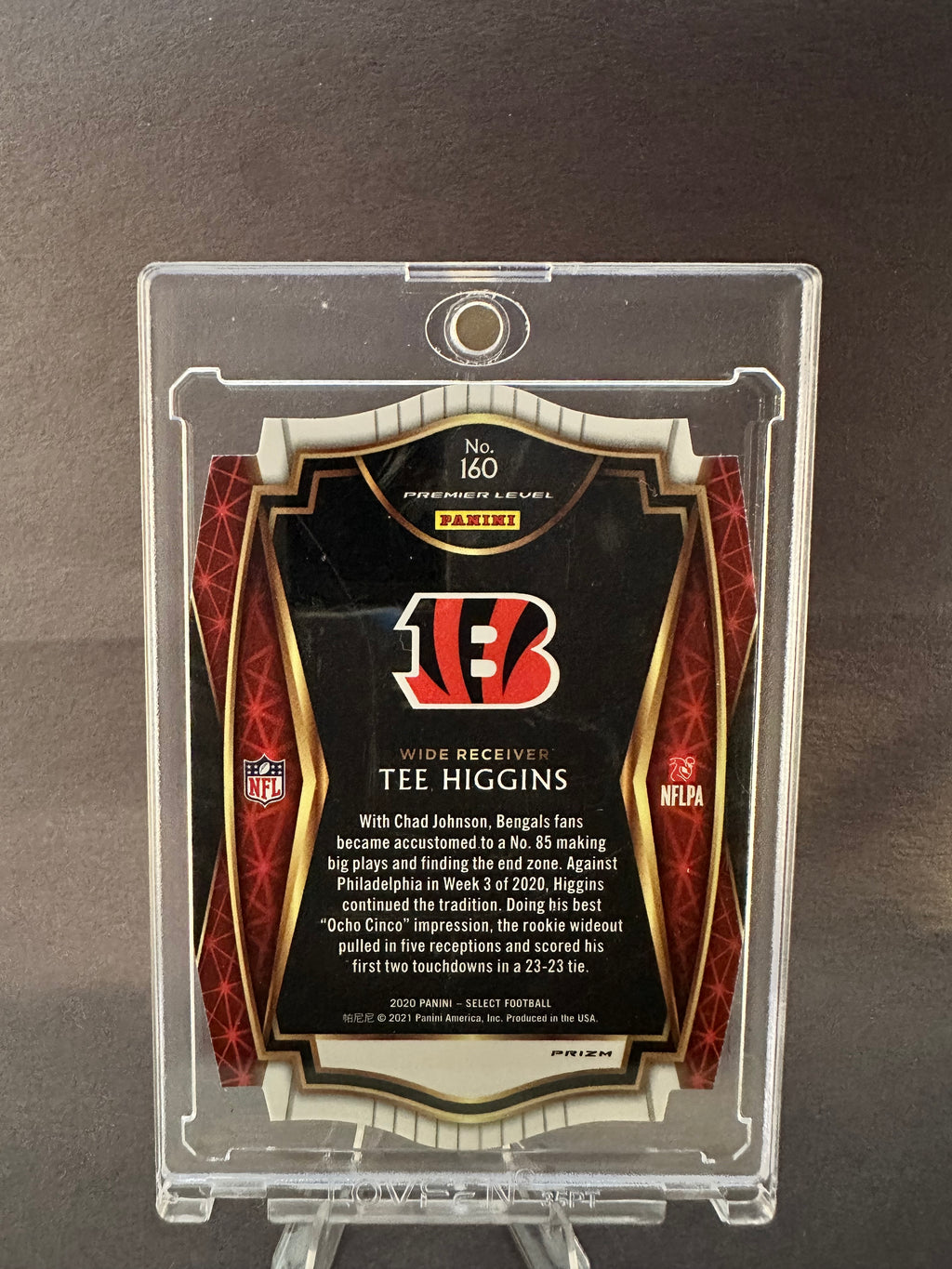 2020 Tee Higgins Red White Blue Die Cut Premier Level