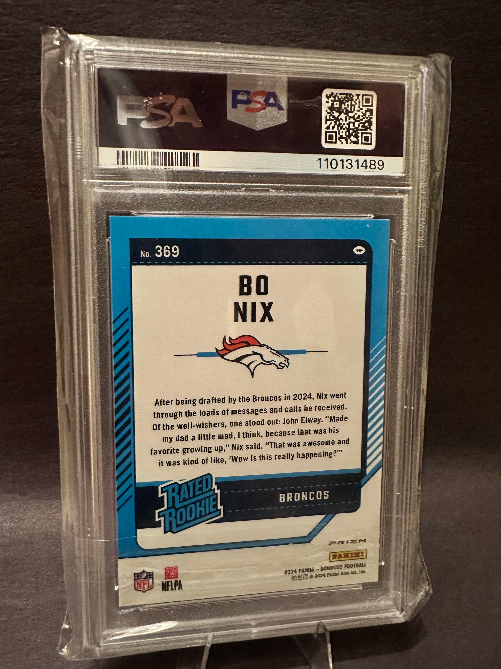 Bo Nix Optic Preview Pink PSA 10
