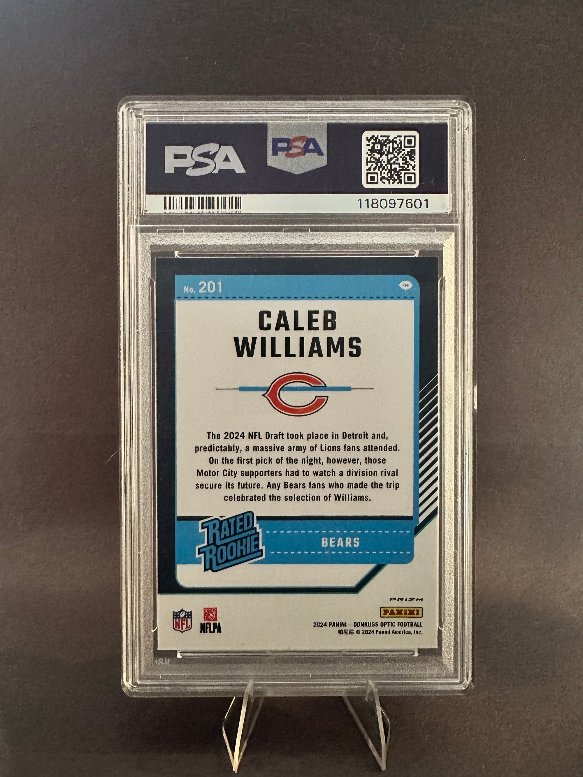 Caleb Williams Purple Shock PSA 10!