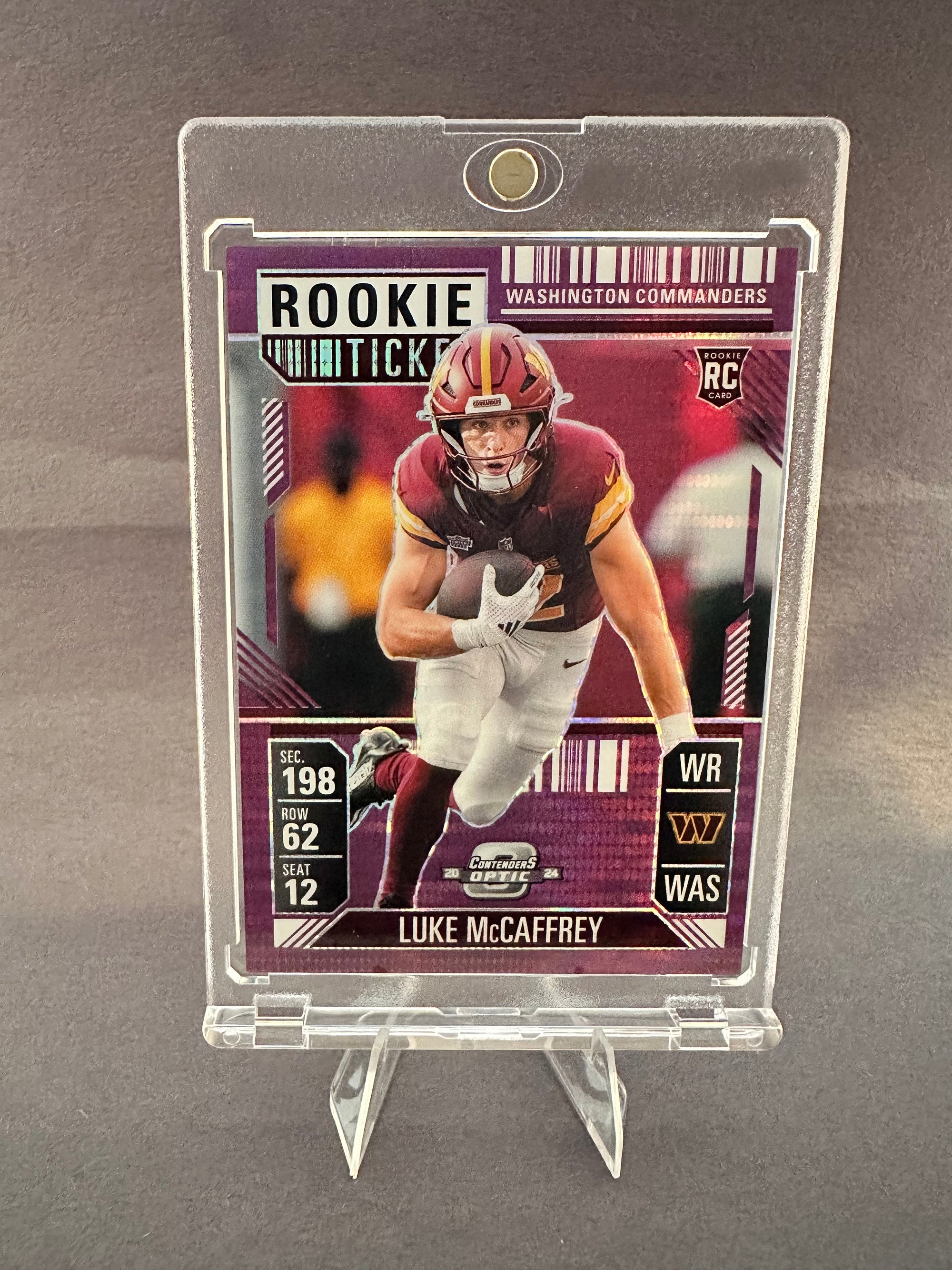 Luke McCaffrey Rookie Ticket #13/37