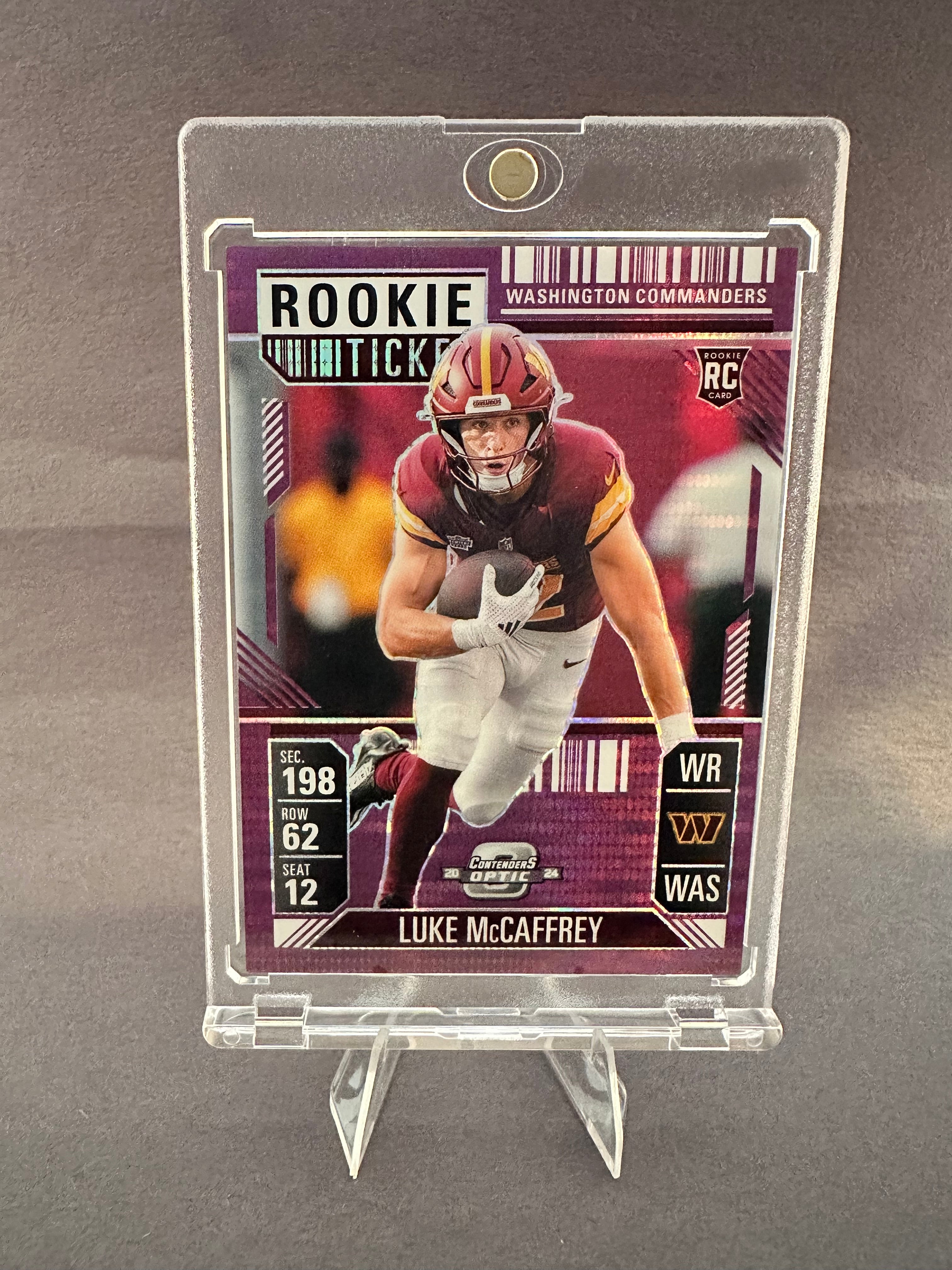 Luke McCaffrey Rookie Ticket #13/37
