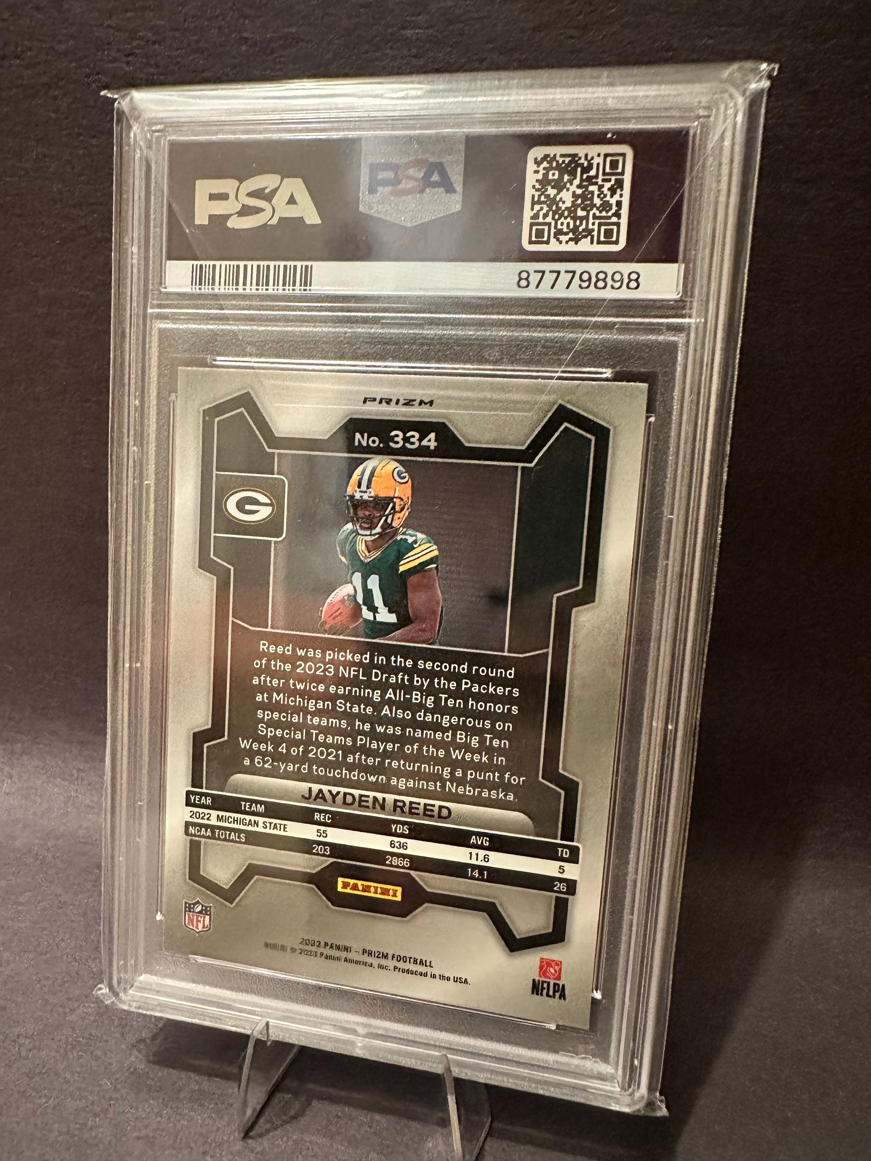 Jayden Reed Orange Lazer PSA 10